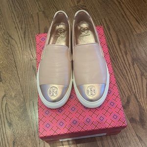 Tory Burch Rosegold Slip on Sneaker
